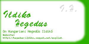 ildiko hegedus business card