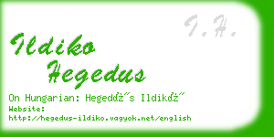 ildiko hegedus business card